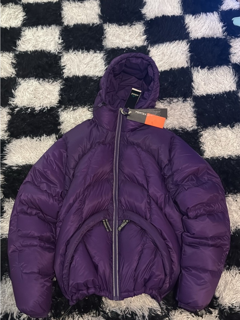 Adidas Pertex Quantum Pro Originals Purple Men's Puffer Jacket with Hood